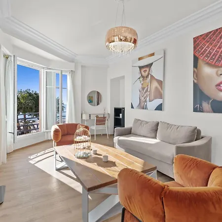 公寓 Rerf 2046 - Croisette - Fully Renovated With Sea View For